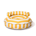 The Canvas Pool Ring - Crew Mimosa Yellow Stripe Canvas Pool Ring Business & Pleasure Co. 