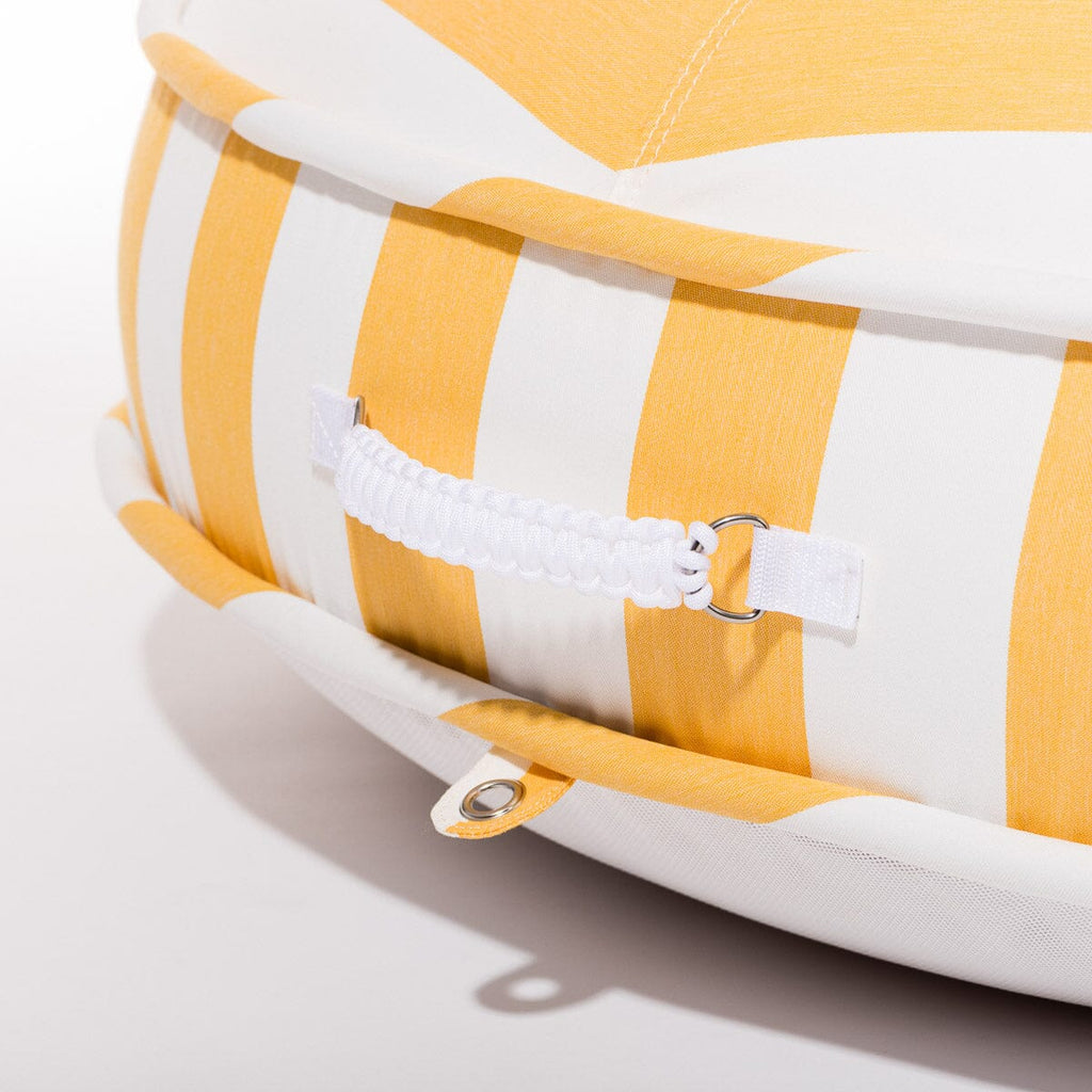 The Canvas Pool Ring - Crew Mimosa Yellow Stripe Canvas Pool Ring Business & Pleasure Co. 