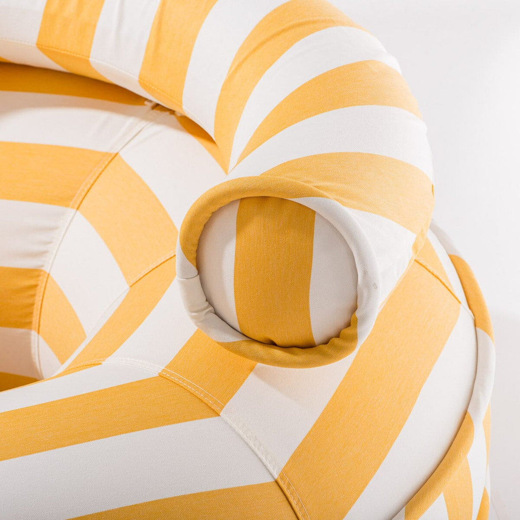 The Canvas Pool Ring - Crew Mimosa Yellow Stripe Canvas Pool Ring Business & Pleasure Co. 