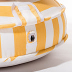 The Canvas Pool Ring - Crew Mimosa Yellow Stripe Canvas Pool Ring Business & Pleasure Co. 