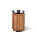 Daisy Teak Stool Crew Vintage Black Stripe | Teakwood Frame Daisy Stool Kit Business & Pleasure Co. 