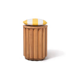 Daisy Teak Stool Kit - Teakwood & Crew Mimosa Yellow Stripe Daisy Stool Kit Business & Pleasure Co. 