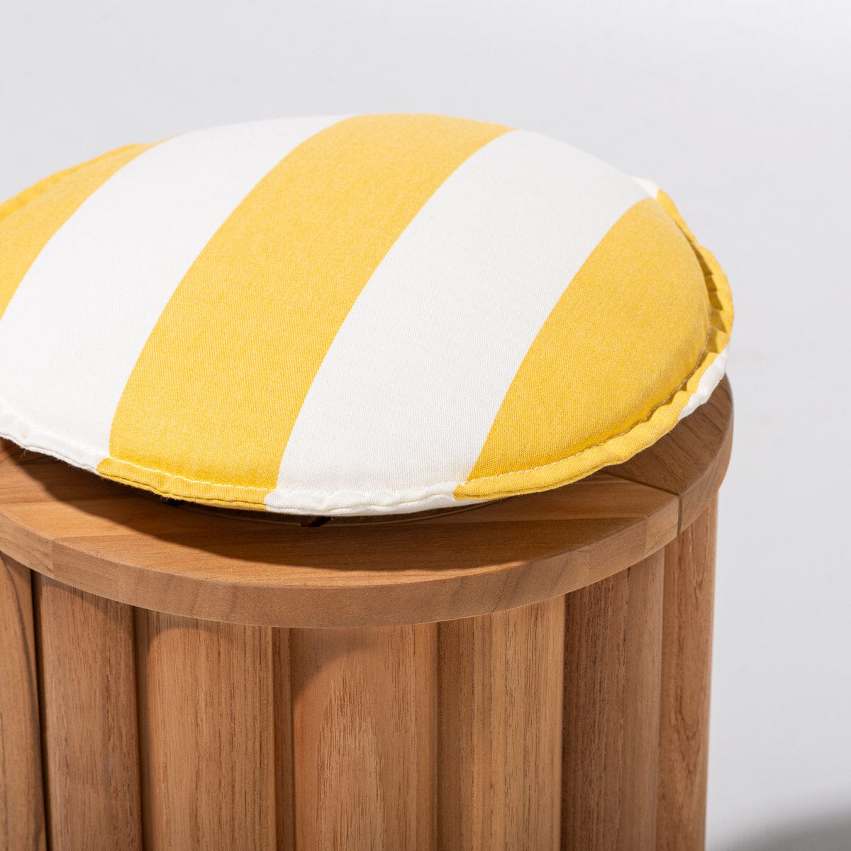 Daisy Teak Stool Kit - Teakwood & Crew Mimosa Yellow Stripe Daisy Stool Kit Business & Pleasure Co. 