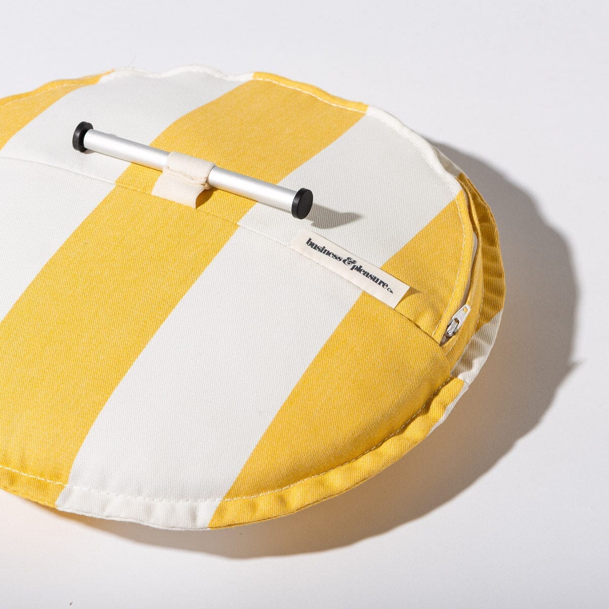 Daisy Teak Stool Kit - Teakwood & Crew Mimosa Yellow Stripe Daisy Stool Kit Business & Pleasure Co. 