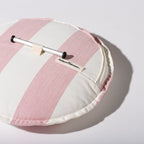 Daisy Teak Stool Crew Pink Stripe | Teakwood Frame Daisy Stool Kit Business & Pleasure Co. 