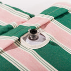 The Inflatable Beach Pillow - Bistro Green Stripe Inflatable Beach Pillow Business & Pleasure Co. 