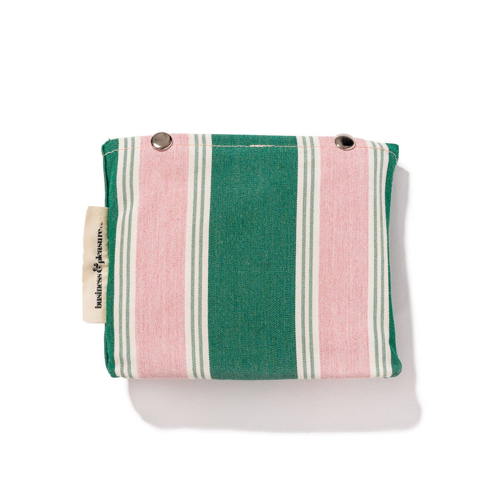 The Inflatable Beach Pillow - Bistro Green Stripe Inflatable Beach Pillow Business & Pleasure Co. 