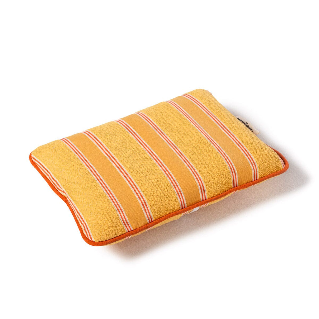 The Inflatable Beach Pillow in Bistro Papaya Stripe by Business & Pleasure Co.