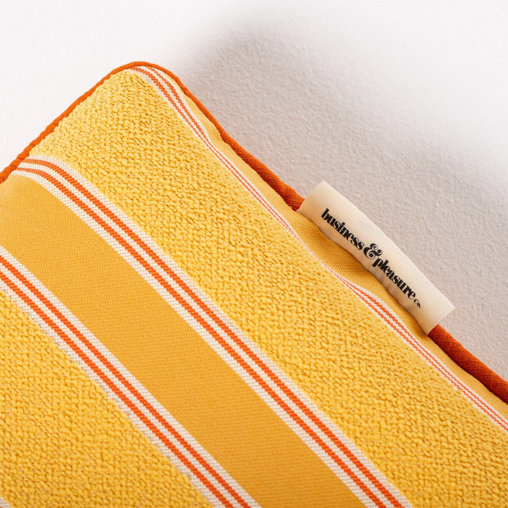 The Inflatable Beach Pillow in Bistro Papaya Stripe by Business & Pleasure Co.