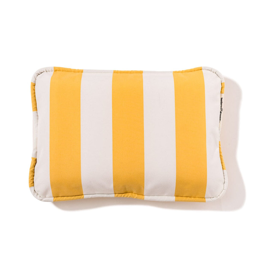 The Inflatable Beach Pillow - Crew Mimosa Yellow Stripe by Business & Pleasure Co.