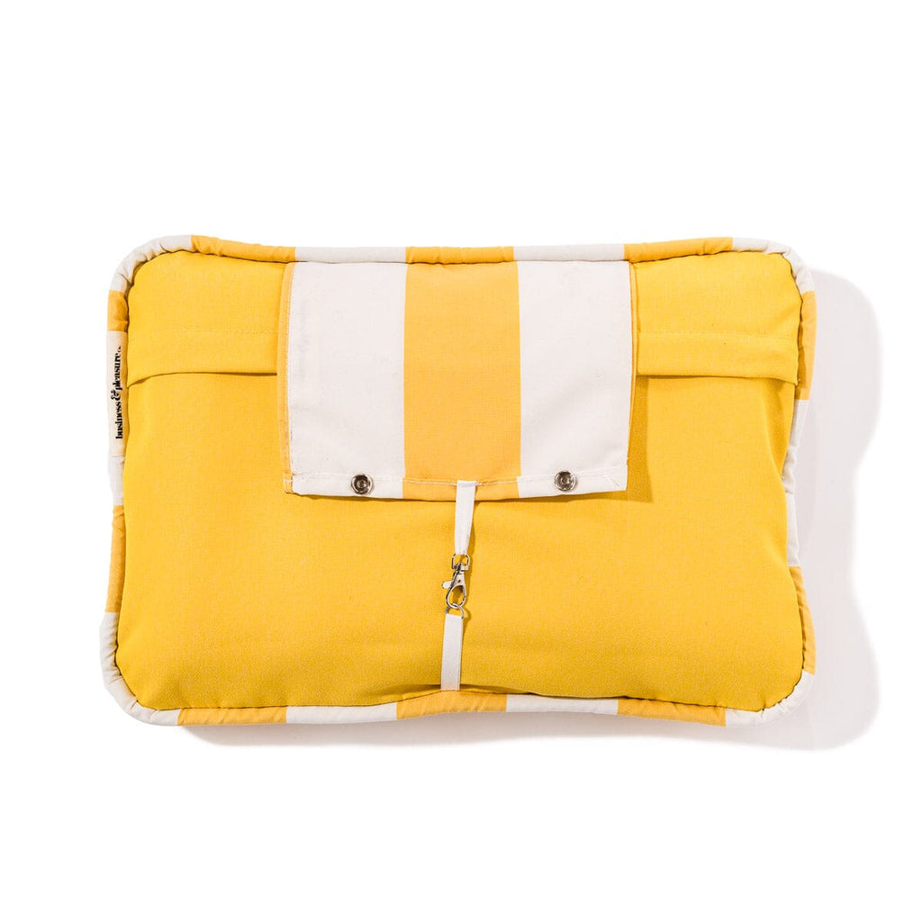 The Inflatable Beach Pillow - Crew Mimosa Yellow Stripe by Business & Pleasure Co.