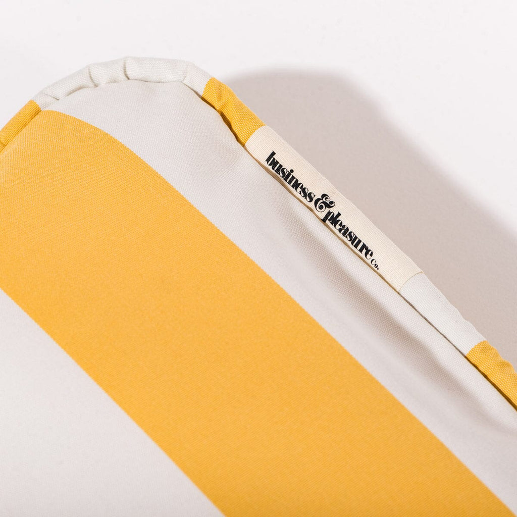 The Inflatable Beach Pillow - Crew Mimosa Yellow Stripe by Business & Pleasure Co.