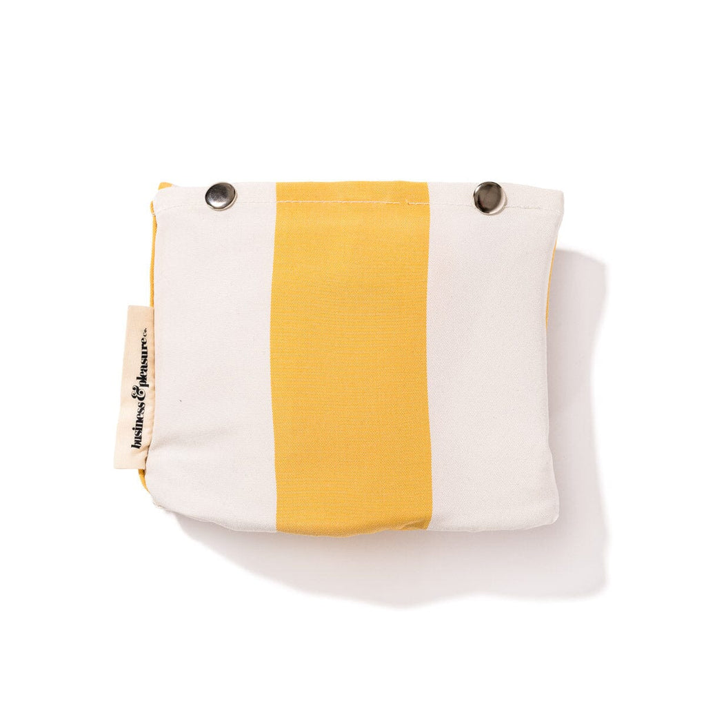 The Inflatable Beach Pillow - Crew Mimosa Yellow Stripe by Business & Pleasure Co.