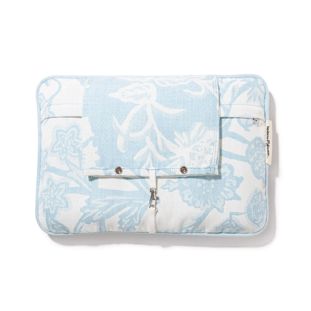 The Inflatable Beach Pillow - Hanalei Bay Blue Jacquard Inflatable Beach Pillow Business & Pleasure Co. 
