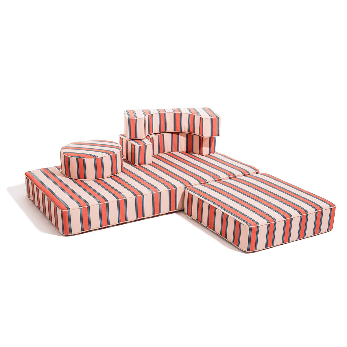 The Modular Pillow Stack - Bistro Dusty Pink Stripe Modular Pillow Stack Business & Pleasure Co 