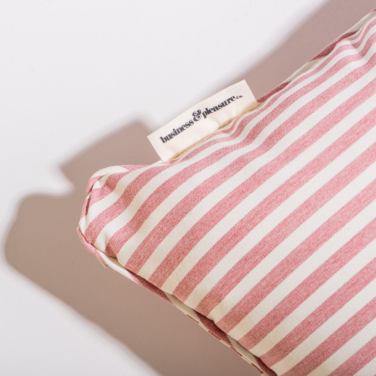 The Rectangle Throw Pillow - Lauren's Pink Stripe Rectangle Throw Pillow Business & Pleasure Co 