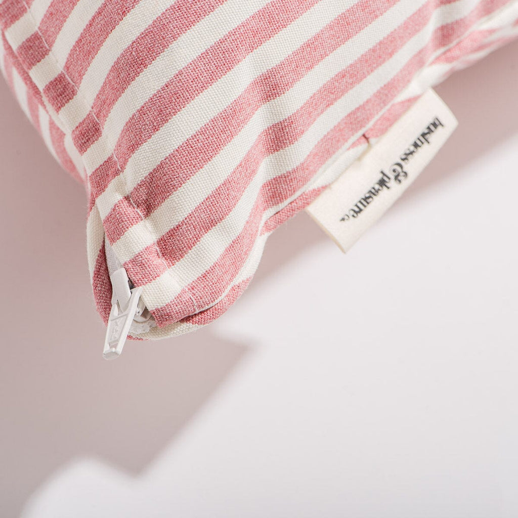 The Rectangle Throw Pillow - Lauren's Pink Stripe Rectangle Throw Pillow Business & Pleasure Co 