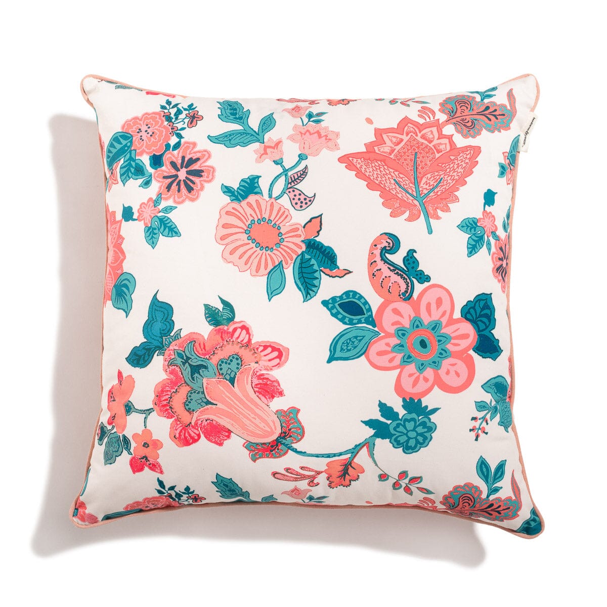 The Euro Throw Pillow - Paisley Bay Palm Pink Euro Throw Pillow Business & Pleasure Co. 