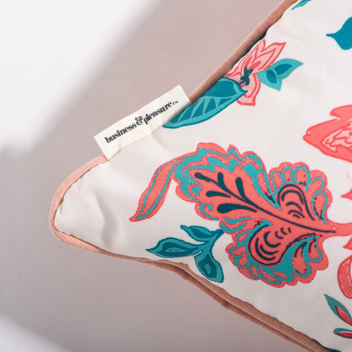 The Euro Throw Pillow - Paisley Bay Palm Pink Euro Throw Pillow Business & Pleasure Co. 