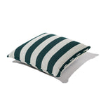 The Euro Throw Pillow Small Square Throw Business & Pleasure Co. Terry Green Stripe 