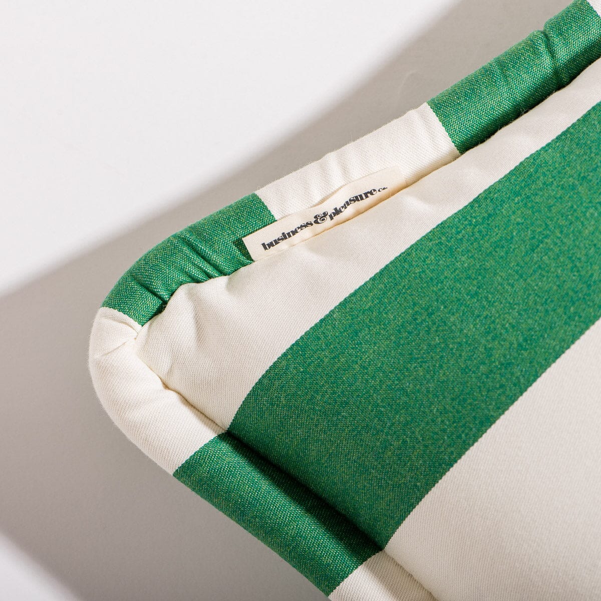 The Small Square Throw Pillow - Crew Canyon Green Stripe Small Square Throw Business & Pleasure Co. 