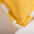 The Small Square Throw Pillow - Crew Mimosa Yellow Stripe Small Square Throw Business & Pleasure Co. 