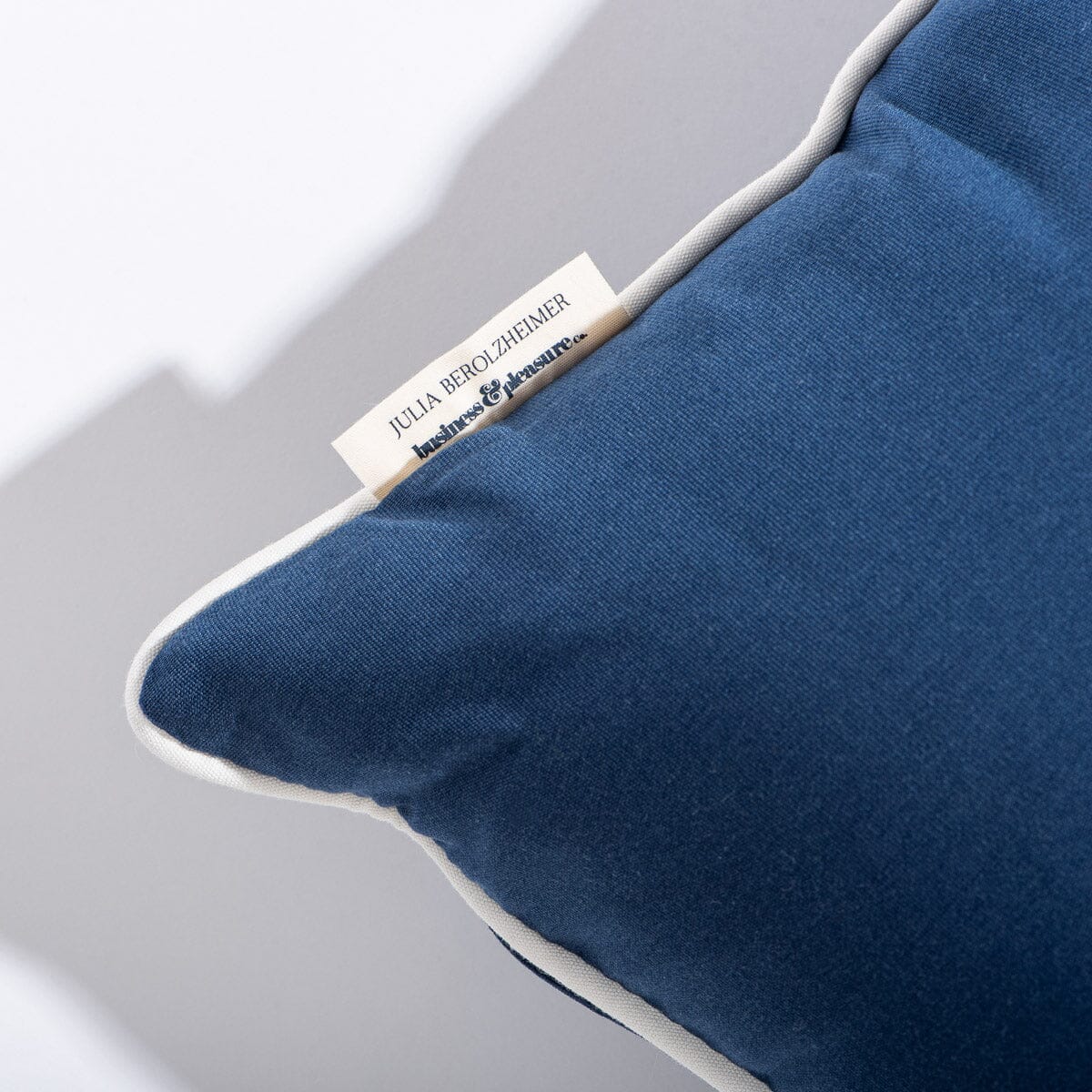 The Small Square Throw Pillow x Julia Berolzheimer in Rivie Slate B&P Co. x Julia Berolzheimer 