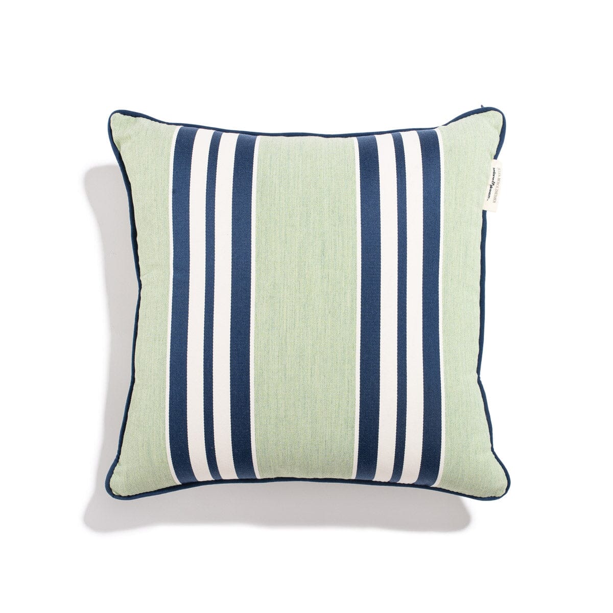 The Small Square Throw Pillow x Julia Berolzheimer in Green Stripes B&P Co. x Julia Berolzheimer 