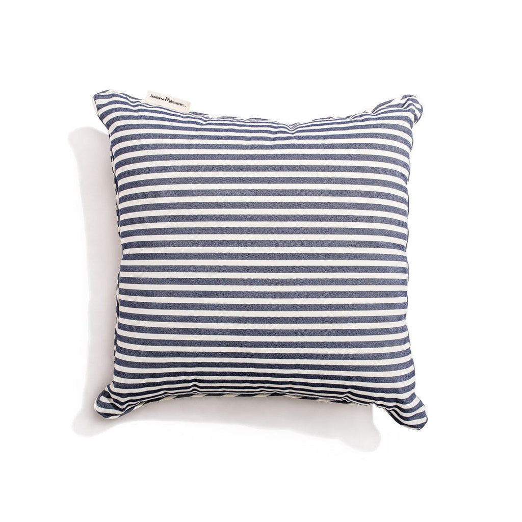 The Small Square Throw Pillow - Lauren's Navy Stripe Small Square Throw Business & Pleasure Co 