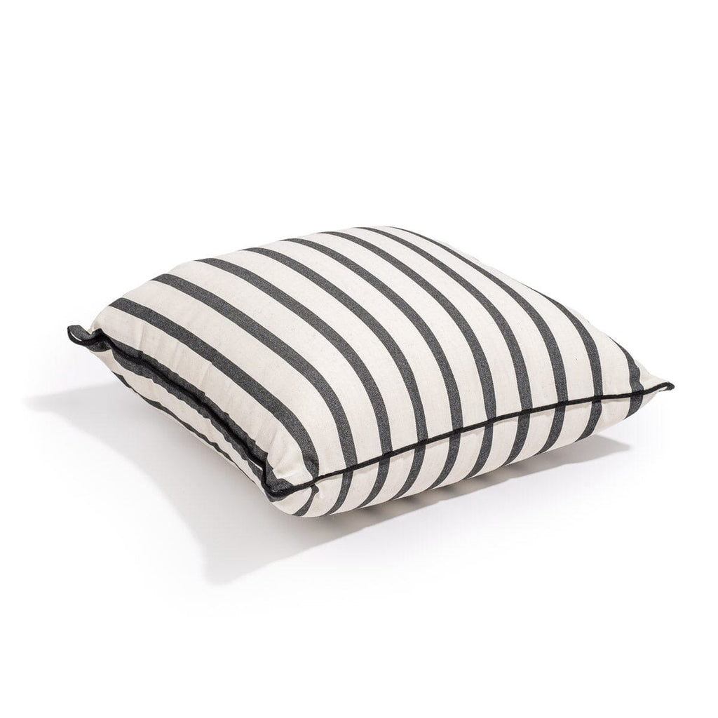 The Small Square Throw Pillow Monaco Black Stripe Business