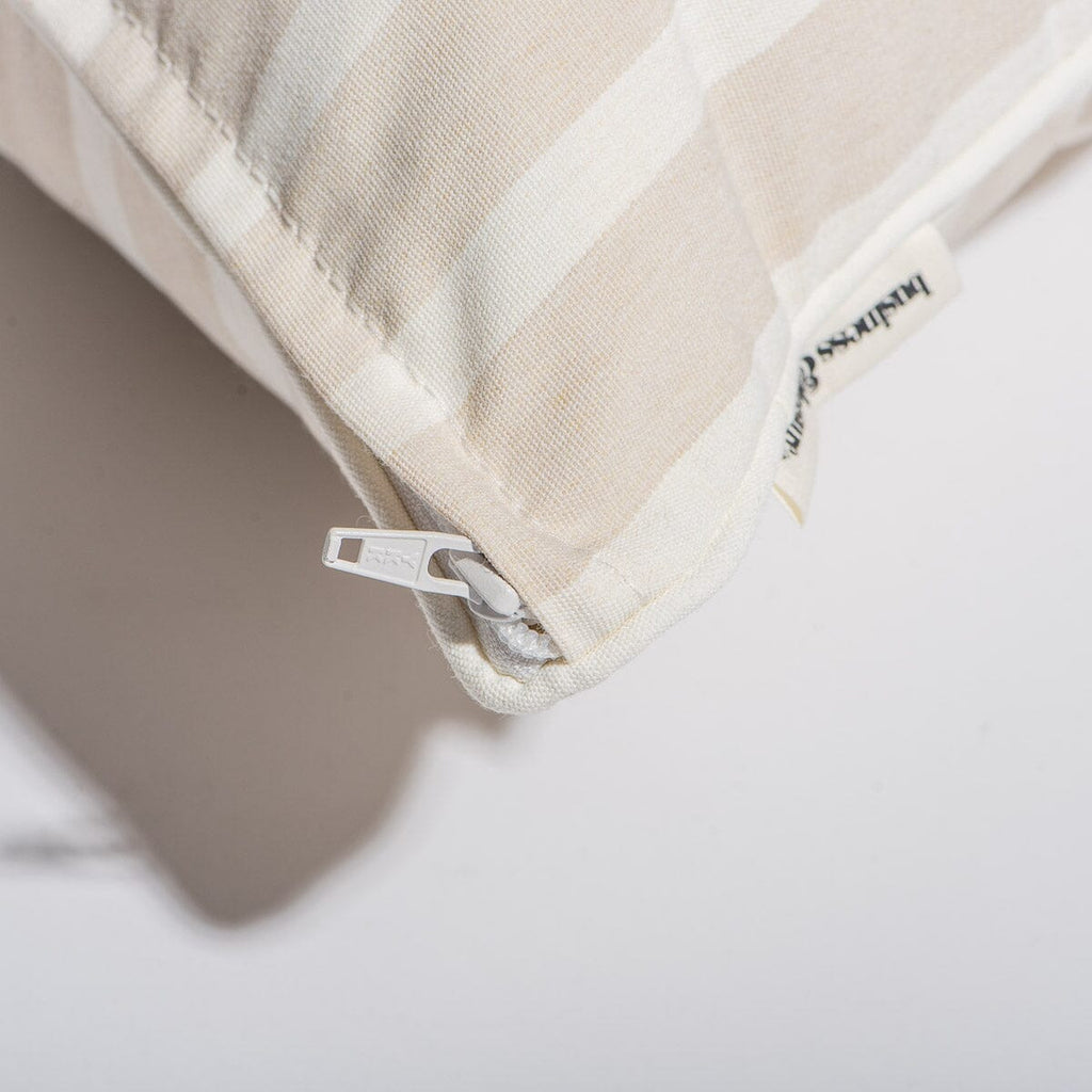 The Small Square Throw Pillow - Monaco Natural Stripe Small Square Throw Business & Pleasure Co 