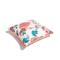The Small Square Throw Pillow - Paisley Bay Palm Pink