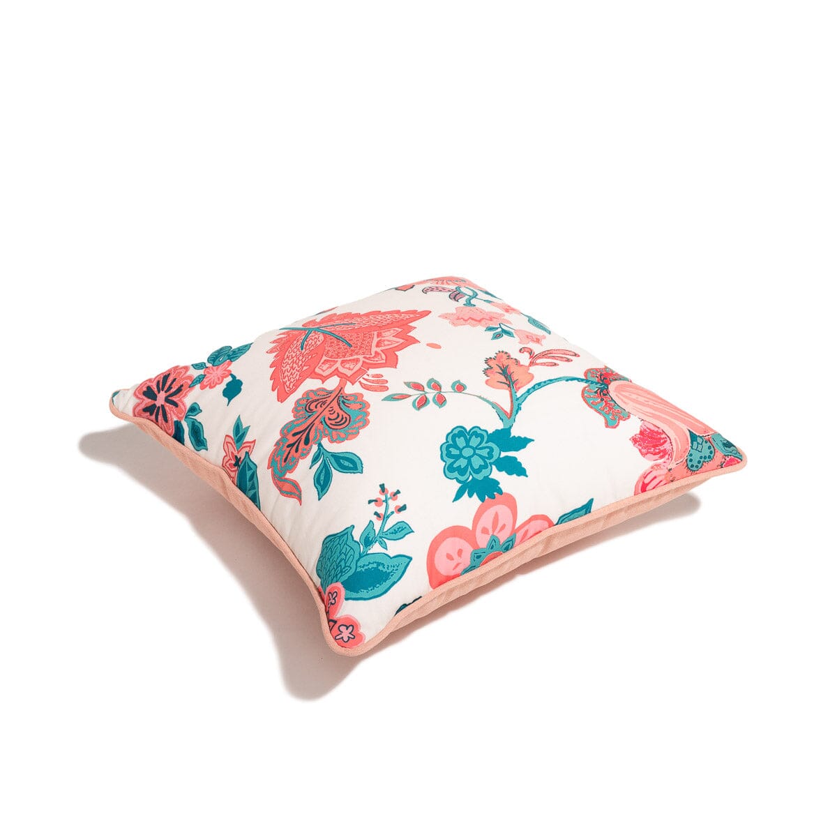 Product image of The Small Square Throw Pillow - Paisley Bay Palm Pink Small Square Throw Business & Pleasure Co. 