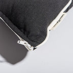 The Small Square Throw Pillow - Rivie Black Small Square Throw Business & Pleasure Co 