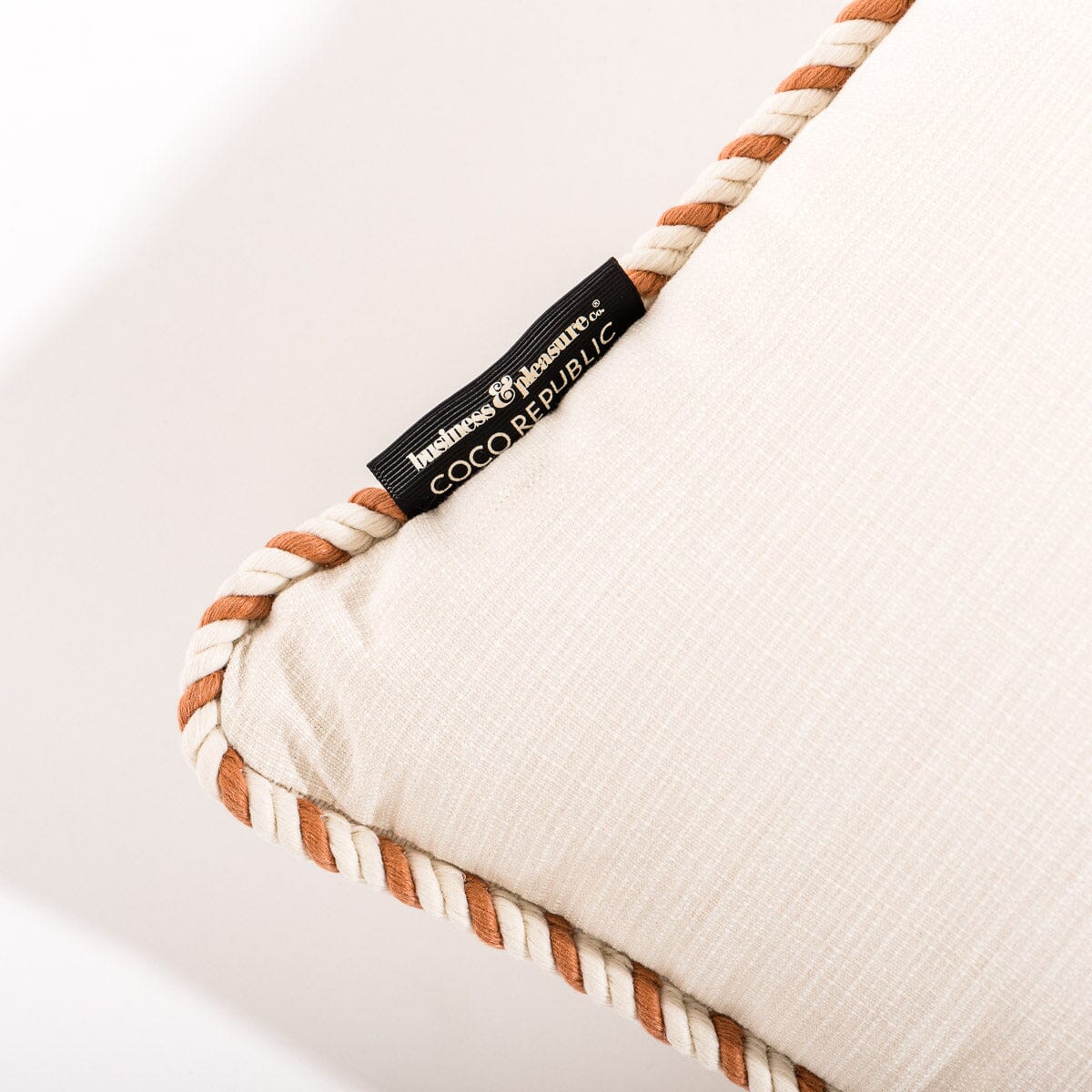 The Small Square Throw Pillow - Coco Republic - Coral Natural Small Square Throw Business & Pleasure Co 