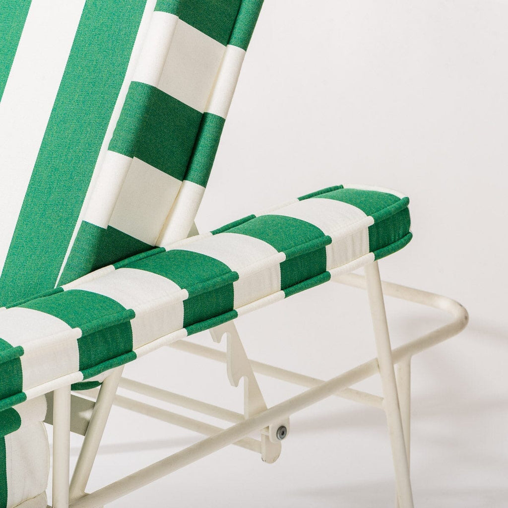 The Waterhouse Sun Lounger - Armrest Set - Crew Canyon Green Stripe Waterhouse Sun Lounger Armrest Set Business & Pleasure Co. 