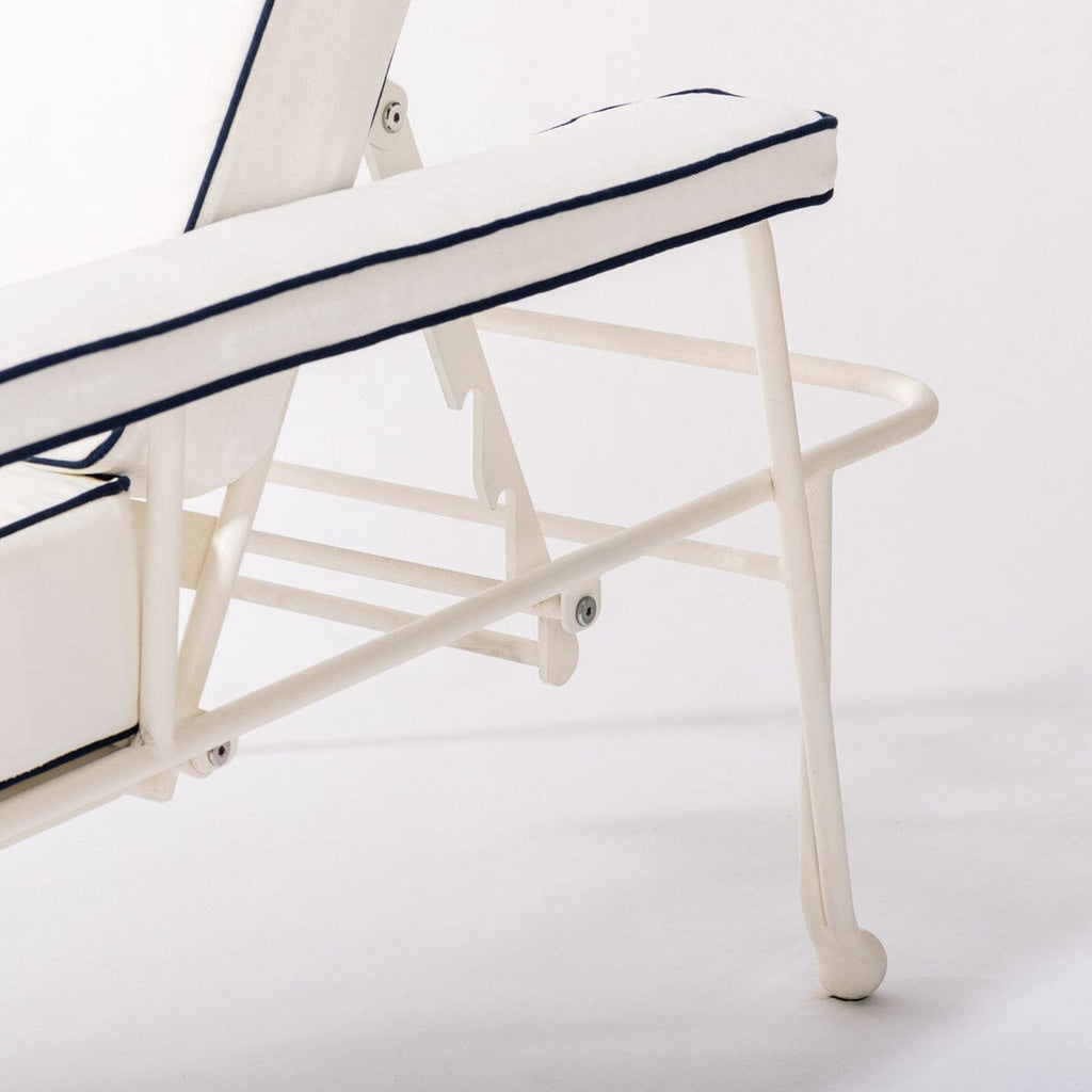 The Waterhouse Sun Lounger in Rivie White | Antique White Frame Bundle Business & Pleasure Co. 