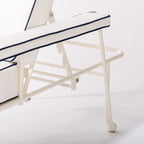 The Waterhouse Sun Lounger in Rivie White | Antique White Frame Bundle Business & Pleasure Co. 