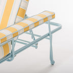 The Waterhouse Sun Lounger in Tuuli Stripe Yellow | Powder Blue Frame Bundle Business & Pleasure Co. 