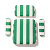 Swatch for The Waterhouse Chair Cushion Set - Crew Canyon Green Stripe