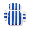 Swatch for The Waterhouse Chair Cushion Set - Crew Mediterranean Blue Stripe