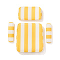 The Waterhouse Chair Cushion Set - Crew Mimosa Yellow Stripe Waterhouse Chair Cushion Business & Pleasure Co. 