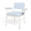 Swatch for The Waterhouse Dining Chair in Powder Blue | Antique White Frame