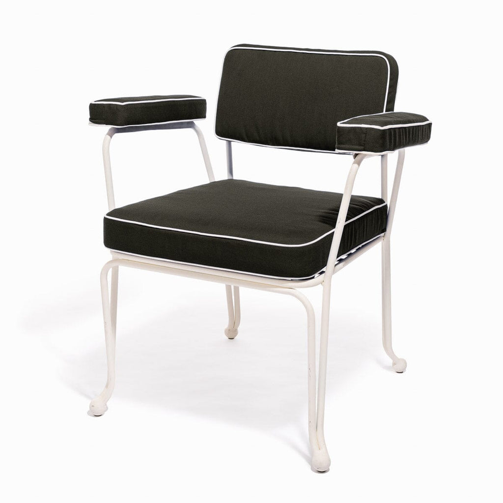 The Waterhouse Dining Chair in Rivie Black | Antique White Frame Bundle Business & Pleasure Co. 