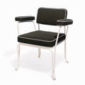 The Waterhouse Dining Chair in Rivie Black | Antique White Frame Bundle Business & Pleasure Co. 