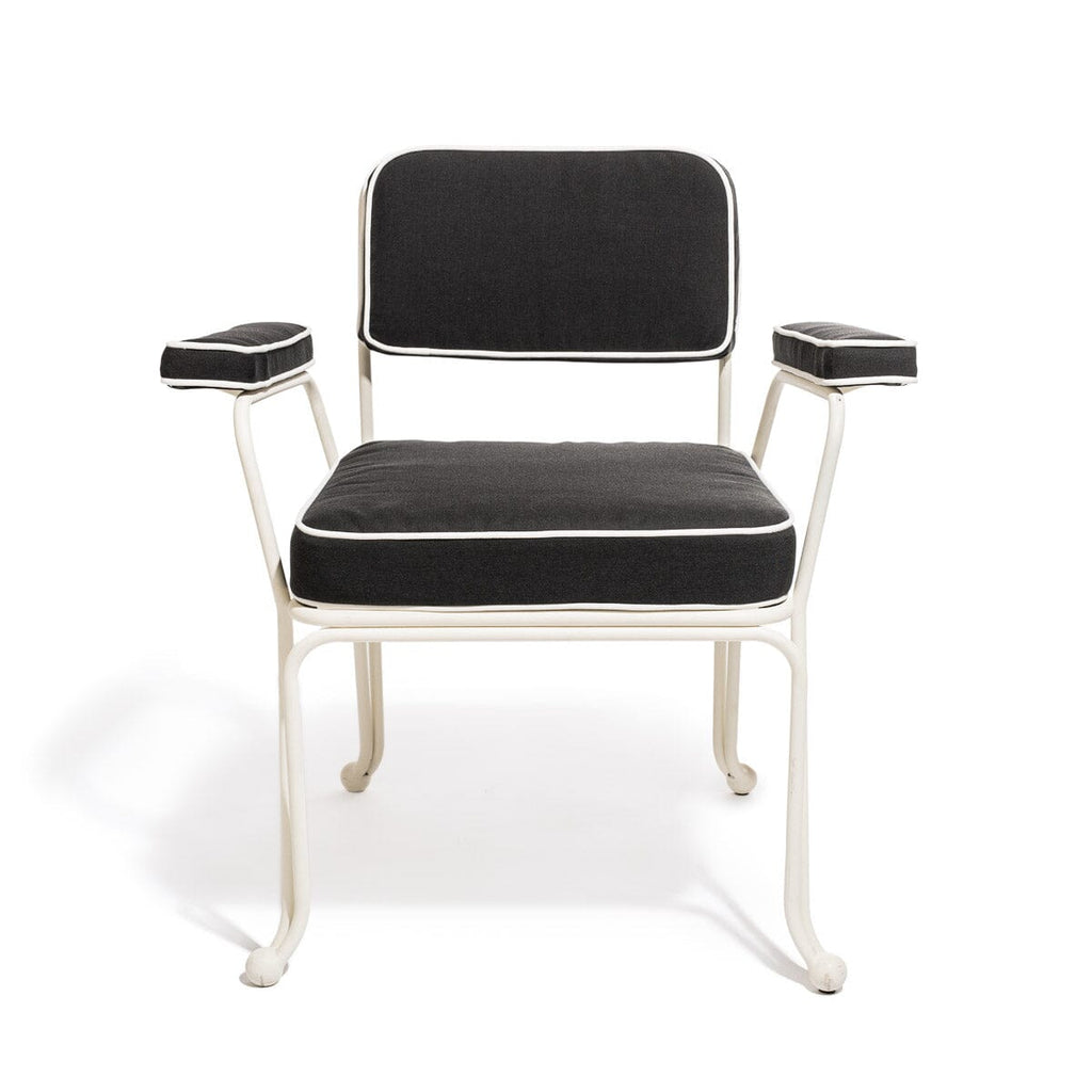 The Waterhouse Dining Chair in Rivie Black | Antique White Frame Bundle Business & Pleasure Co. 