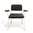 The Waterhouse Dining Chair in Rivie Black | Antique White Frame Bundle Business & Pleasure Co. 