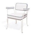 The Waterhouse Dining Chair in Rivie White | Antique White Frame Bundle Business & Pleasure Co. 