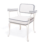 The Waterhouse Dining Chair in Rivie White | Antique White Frame Bundle Business & Pleasure Co. 