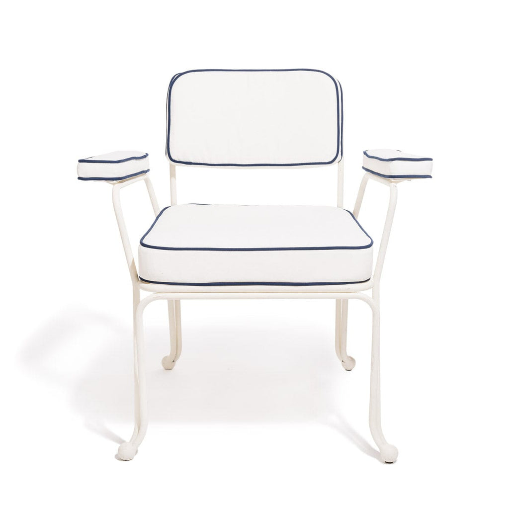 The Waterhouse Dining Chair in Rivie White | Antique White Frame Bundle Business & Pleasure Co. 